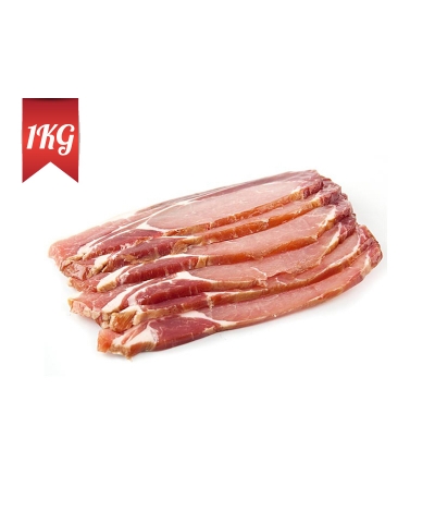 1kg Pack of Un-Smoked Back Bacon - 1KG